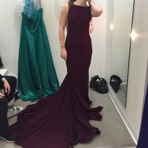 Jovani Burgundy Prom Dress